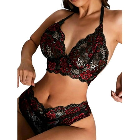 Enjiwell Women s High Waist Bra and Panty Sexy Floral Lace Strappy Underwear Set
Enjiwell Women s High Waist Bra and Panty Sexy Floral Lace Strappy Underwear Set