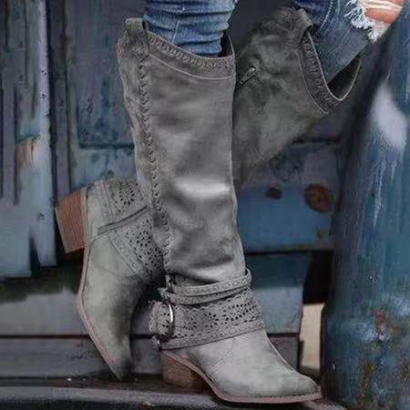 Western Cowboy Riding Boots with Thick Heel Under Knee PU Boots Middle Tube Boots for Women Winter Autumn Supply 34 Gray
Western Cowboy Riding Boots with Thick Heel Under Knee PU Boots Middle Tube Boots for Women Winter Autumn Supply 34 Gray