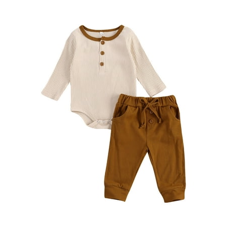 IZhansean Newborn Infant Baby Boy Autumn Winter Clothes Knitted Romper Pants 2PCS Outfits Khaki 3-6 Months
IZhansean Newborn Infant Baby Boy Autumn Winter Clothes Knitted Romper Pants 2PCS Outfits Khaki 3-6 Months