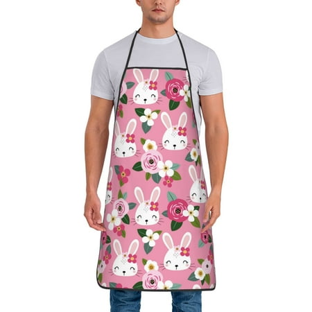 Aprons for Men Women - Cartoon Cute Rabbit Flower Rose Cooking Kitchen Apron Chef Apron Waterproof Apron for Painting Pottery Baking BBQ Gardening Salon Gift For women Men
Aprons for Men Women - Cartoon Cute Rabbit Flower Rose Cooking Kitchen Apron Chef Apron Waterproof Apron for Painting Pottery Baking BBQ Gardening Salon Gift For women Men
