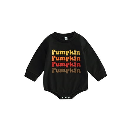 Qtinghua Newborn Baby Boy Halloween Romper Long Sleeve Letter Print Bodysuit Jumpsuit Clothes Black 6-12 Months
Qtinghua Newborn Baby Boy Halloween Romper Long Sleeve Letter Print Bodysuit Jumpsuit Clothes Black 6-12 Months