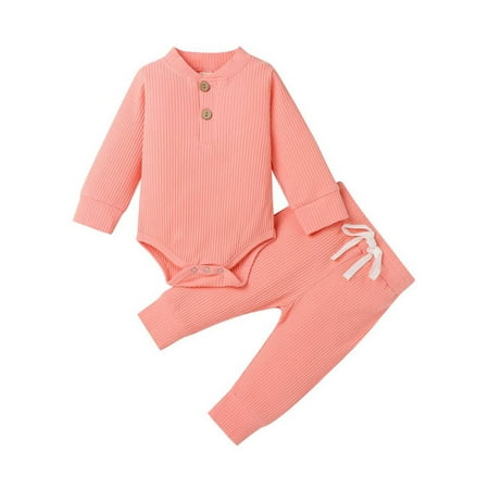 uukiA Infant Baby 0-24M Solid Color Round Neck Outfit Long Sleeve Romper Pants Set
uukiA Infant Baby 0-24M Solid Color Round Neck Outfit Long Sleeve Romper Pants Set