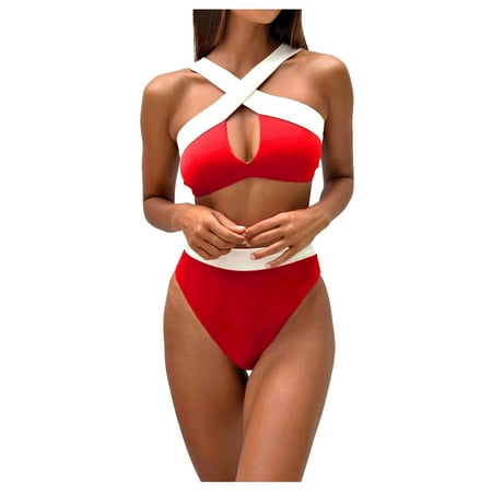 Womens Plus Size Swimsuit Temperament Beach Solid Women S High Waist Swimsuit Split Color Bikini Strap Swimwears Tankinis Set
Womens Plus Size Swimsuit Temperament Beach Solid Women S High Waist Swimsuit Split Color Bikini Strap Swimwears Tankinis Set