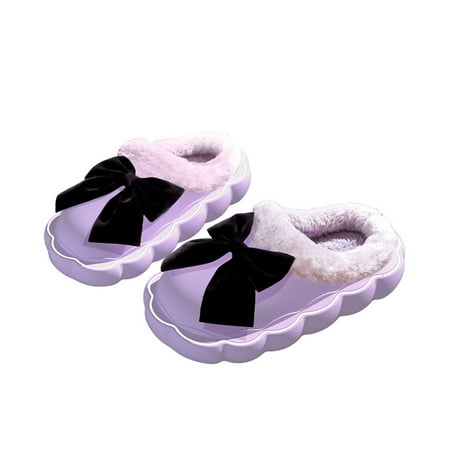 Sexlip Womens Cotton Slippers Water Proof Thick Sole Plush Warm Slippers Winter Fashion Home Casual Comfortable Slippers Purple 36-37
Sexlip Womens Cotton Slippers Water Proof Thick Sole Plush Warm Slippers Winter Fashion Home Casual Comfortable Slippers Purple 36-37