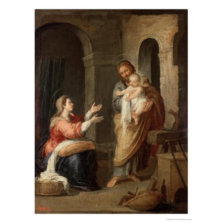 The Holy Family, circa 1660-70 Print Wall Art By Bartolome Esteban Murillo