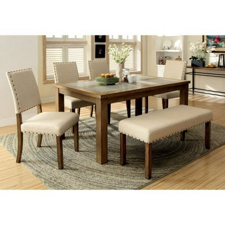 Furniture of America Kincade 6 Piece Dining Table Set