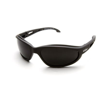Edge Dakura Polarized Safety Glasses Black Frame Smoke Lens