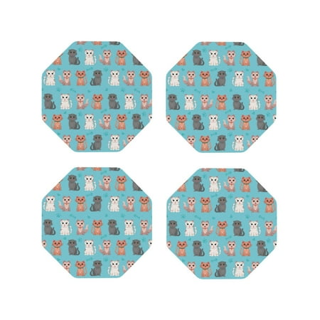 Leather Coasters Set of 4 - Glamorous Cute Cartoon Cat Lightweight Non-Slip Drink Coasters for Desk Anti-Scalding Desk Cup Coasters for Office Table Decor Octagon
Leather Coasters Set of 4 - Glamorous Cute Cartoon Cat Lightweight Non-Slip Drink Coasters for Desk Anti-Scalding Desk Cup Coasters for Office Table Decor Octagon