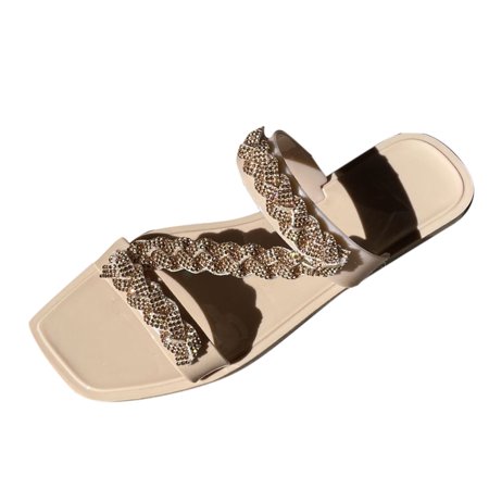 Slippers for Women Fashion Spring And Summer Women Slippers Rhinestone Flat Large Size Beach Shoes Womens Slippers Pvc Khaki 37
Slippers for Women Fashion Spring And Summer Women Slippers Rhinestone Flat Large Size Beach Shoes Womens Slippers Pvc Khaki 37
