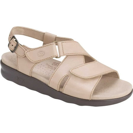 Women s SAS Huggy Adjustable Strap Sandal Truffle Leather 11 M