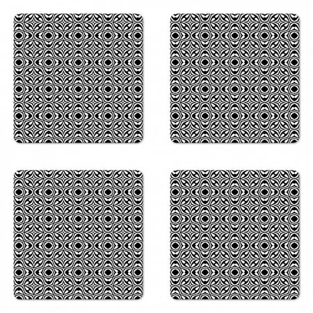 Abstract Coaster Set of 4 Retro Times Themed Monotone Pattern of Circular and Drop Shapes Print Square Hardboard Gloss Coasters Standard Size Charcoal Grey and White by Ambesonne
Abstract Coaster Set of 4 Retro Times Themed Monotone Pattern of Circular and Drop Shapes Print Square Hardboard Gloss Coasters Standard Size Charcoal Grey and White by Ambesonne