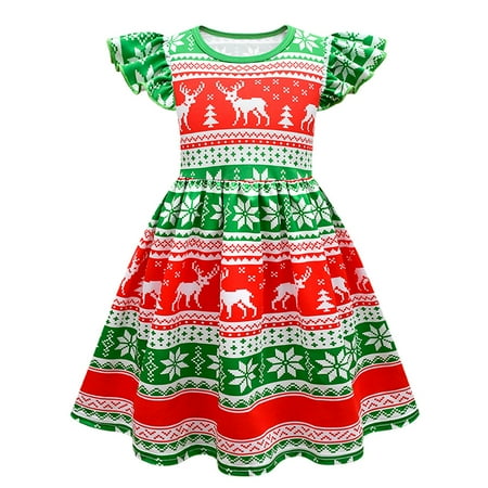Ydojg Toddler Girls Fall Winter Dresses Kids Flying Sleeve Christmas Cartoon Deer Print Show Dress Home Comfort Dress 7-8 Years
Ydojg Toddler Girls Fall Winter Dresses Kids Flying Sleeve Christmas Cartoon Deer Print Show Dress Home Comfort Dress 7-8 Years