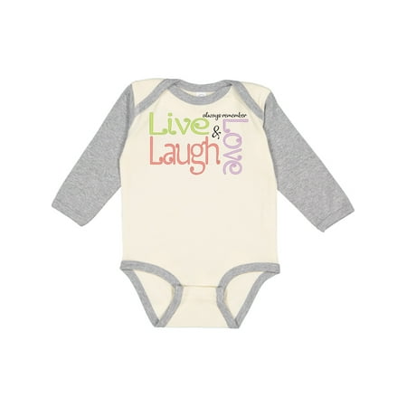 Inktastic Live Laugh Love Gift Baby Boy Long Sleeve Bodysuit