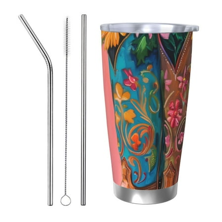 Tideii Cowboy Boots With Flowers for 20OZ Car Cup Stainless Steel Cold and Hot Cup with Lid Suitable for Outdoor and Home Unisex-Straw Three-piece Set
Tideii Cowboy Boots With Flowers for 20OZ Car Cup Stainless Steel Cold and Hot Cup with Lid Suitable for Outdoor and Home Unisex-Straw Three-piece Set