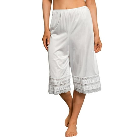 Women s Shadowline 2402 Snip-it 26 Inch Culotte Slip (White 3X)