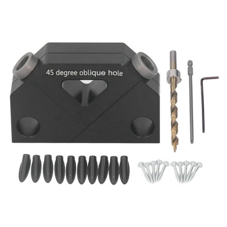 2024 Woodworking Inclined Hole Fixture Black Aluminum Alloy 45 Degree Angle Hole Drill Guide
2024 Woodworking Inclined Hole Fixture Black Aluminum Alloy 45 Degree Angle Hole Drill Guide