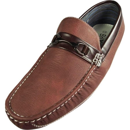 NORTY Brix Mens Loafers Adult Male Driver Mocs Dress Shoes Brown 9.5