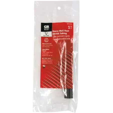 GB Electrical Gardner Bender Heavy-Wall Heat Shrink Tubing Black
