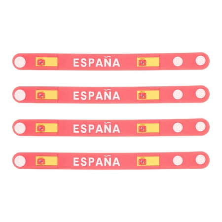 4Pcs Soccer Match Themed Bracelets Flag Design Silicone Bracelets Football Game Cheering Bracelets
4Pcs Soccer Match Themed Bracelets Flag Design Silicone Bracelets Football Game Cheering Bracelets