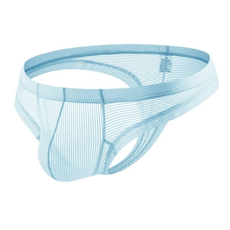 Mens Sexy Low Rise See Though Briefs G-string Pouch Underwear Lingerie Thong