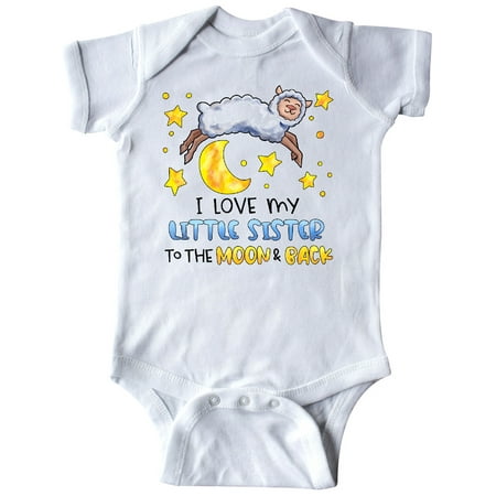 Inktastic I Love my Little Sister to the Moon and Back- Cute Sheep Gift Baby Boy or Baby Girl Bodysuit
Inktastic I Love my Little Sister to the Moon and Back- Cute Sheep Gift Baby Boy or Baby Girl Bodysuit
