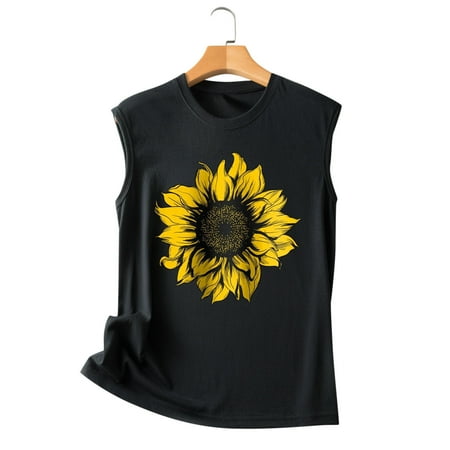 LBECLEY Layering Top Women Casual Sunflower Printing Sleeveless Top Shirt O Neck Vest Tank Shirt Fashion Blouse Top Bra Halter Top Black Xxl
LBECLEY Layering Top Women Casual Sunflower Printing Sleeveless Top Shirt O Neck Vest Tank Shirt Fashion Blouse Top Bra Halter Top Black Xxl