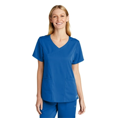 WonderWink Women s Premiere Flex Mock Wrap Top WW4268 In Royal 
WonderWink Women s Premiere Flex Mock Wrap Top WW4268 In Royal