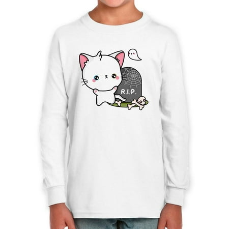 Cute Kitten W Ghost Long Sleeve Toddler -Image by Shutterstock 2 Toddler