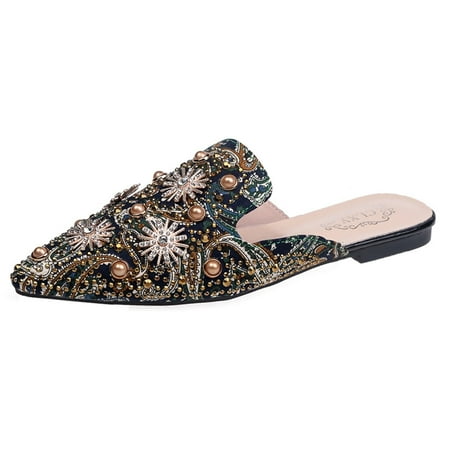 ZIZOCWA Uin Women S Walking Travel Shoes Dressy Booties Fashion Summer And Autumn Women Pumps Low Heel Flat Pointed Toe Pearl Rhinestone Colorful Print Half Slippers Mules Womens Dress Pumps
ZIZOCWA Uin Women S Walking Travel Shoes Dressy Booties Fashion Summer And Autumn Women Pumps Low Heel Flat Pointed Toe Pearl Rhinestone Colorful Print Half Slippers Mules Womens Dress Pumps