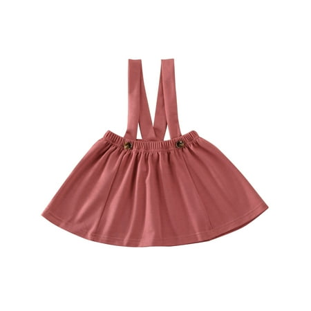 Farrubbyine8 Baby Girls Dress Button Strap Skirt Top Tutu