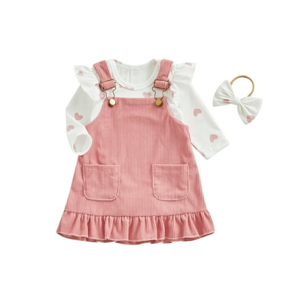 Suealasg Newborn Baby Girls Spring 3Pcs Outfits Sets 3M 6M 9M 12M 18M Infant Girls Birthday Clothes Long Sleeve Heart Print Romper Suspender Skirt Headband Sets
Suealasg Newborn Baby Girls Spring 3Pcs Outfits Sets 3M 6M 9M 12M 18M Infant Girls Birthday Clothes Long Sleeve Heart Print Romper Suspender Skirt Headband Sets
