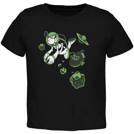 Space Monkey Black Toddler T-Shirt