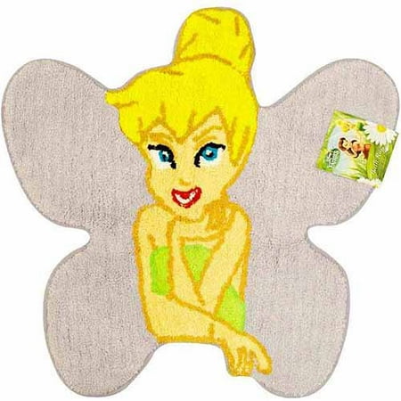 28" Disney Fairies Tinkerbell Shaped Rug Cotton