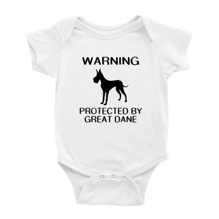 Warning: Protected by A Great Dane Dog Funny Baby Rompers Infant Clothes (White 18-24 Months)
Warning: Protected by A Great Dane Dog Funny Baby Rompers Infant Clothes (White 18-24 Months)