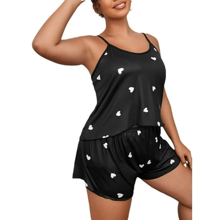 Women s Plus Size 2 pieces Pajamas Sets Cute Heart Print Sleepwear Cami Top and Shorts Pj Lounge Sets 4XL(20)
Women s Plus Size 2 pieces Pajamas Sets Cute Heart Print Sleepwear Cami Top and Shorts Pj Lounge Sets 4XL(20)