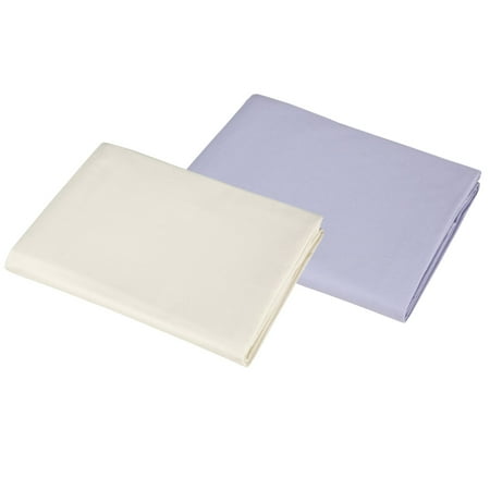 American Baby Company Cotton Percale Crib Sheet - 2 Pack, Ecru/Lavender