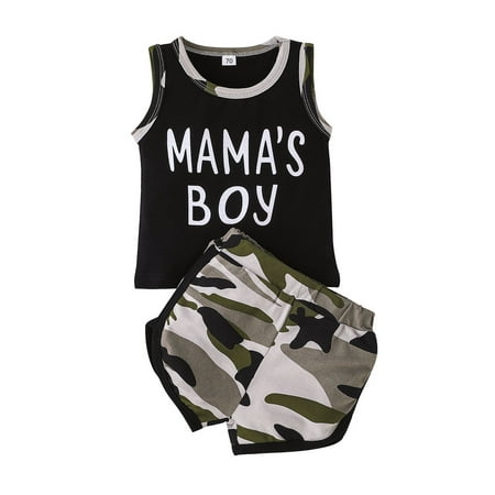 Musuos Baby Boy’s Vest and Shorts Set Fashion Letter Sleeveless Tops and Camouflage Short Pants
Musuos Baby Boy’s Vest and Shorts Set Fashion Letter Sleeveless Tops and Camouflage Short Pants