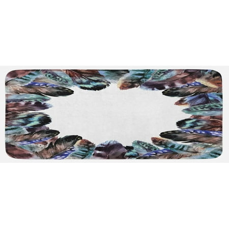 Boho Kitchen Mat Boho Circle Round Frame with Shabby Ornate Feathers Retro Gypsy Design Plush Decorative Kitchen Mat with Non Slip Backing 47 X 19 Mauve Black Blue by Ambesonne
Boho Kitchen Mat Boho Circle Round Frame with Shabby Ornate Feathers Retro Gypsy Design Plush Decorative Kitchen Mat with Non Slip Backing 47 X 19 Mauve Black Blue by Ambesonne