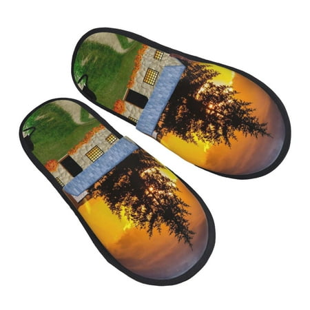 Ocsxa Mens Womens Cozy Memory Foam Scuff Slippers Slip On Warm House Shoes Indoor/Outdoor-Fall Village Scenery
Ocsxa Mens Womens Cozy Memory Foam Scuff Slippers Slip On Warm House Shoes Indoor/Outdoor-Fall Village Scenery