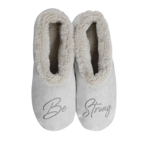 Faceplant Dreams Grey Furry Slipper Footsies Be Strong Medium