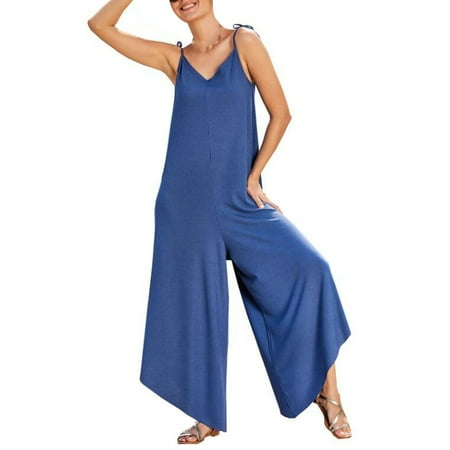 Ernkv Women s Pants Solid Color Comfy Lounge Casual Rompers For Lady Wife Daughter Girlfriend Fashion Full Length Trousers Short Sleeve Casual Strap Jumpsuit Blue M
Ernkv Women s Pants Solid Color Comfy Lounge Casual Rompers For Lady Wife Daughter Girlfriend Fashion Full Length Trousers Short Sleeve Casual Strap Jumpsuit Blue M