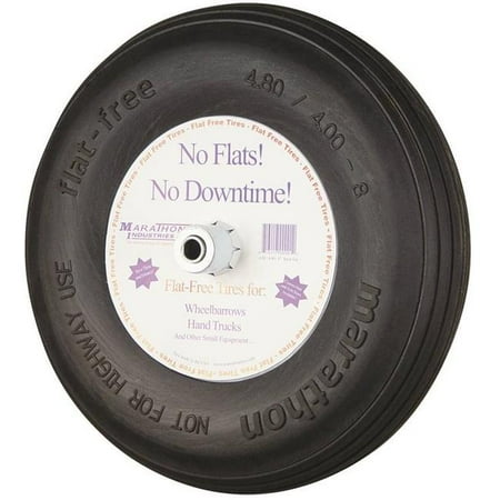 Arnold 3821022 Flat Free Ribbed Wheelbarrow Tire, for Use with Welders, Utility Carts