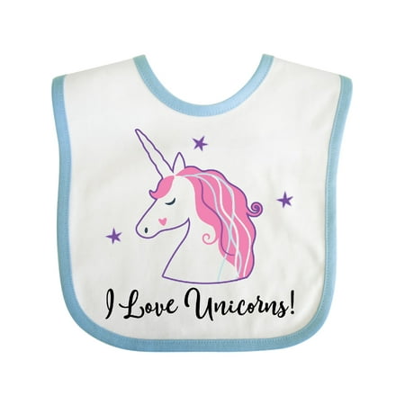 Inktastic Unicorn Girls Cute Fantasy Gift Baby Girl Bib