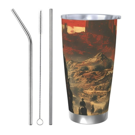 Tideii 1860s Style American Cowboy for 20OZ Car Cup Stainless Steel Cold and Hot Cup with Lid Suitable for Outdoor and Home Unisex-Straw Three-piece Set
Tideii 1860s Style American Cowboy for 20OZ Car Cup Stainless Steel Cold and Hot Cup with Lid Suitable for Outdoor and Home Unisex-Straw Three-piece Set