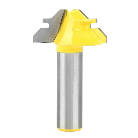 1Pcs 45 Degrees Shank Lock Miter Router Bit Woodworking Drill Cutting Tool 1/2