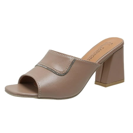 BSDHBS Womens Sandels Women Sandals Fashion Simple Open Toe Square Heel Comfortable High Heels Slip On Casual Non Slip Slippers Khaki Size 37
BSDHBS Womens Sandels Women Sandals Fashion Simple Open Toe Square Heel Comfortable High Heels Slip On Casual Non Slip Slippers Khaki Size 37