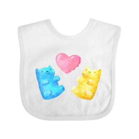 Inktastic Cute Gummy Bears and Heart Gift Baby Boy or Baby Girl Bib