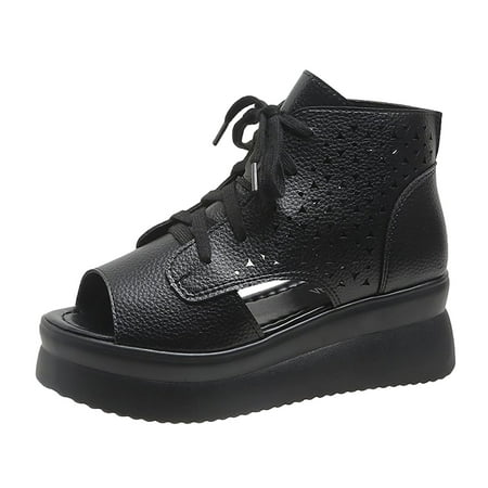 TUOBARR Platform Sandals Summer Ladies Shoes Platform Wedge Heel Open Toe Sandals Casual Women s Sandals Black
TUOBARR Platform Sandals Summer Ladies Shoes Platform Wedge Heel Open Toe Sandals Casual Women s Sandals Black
