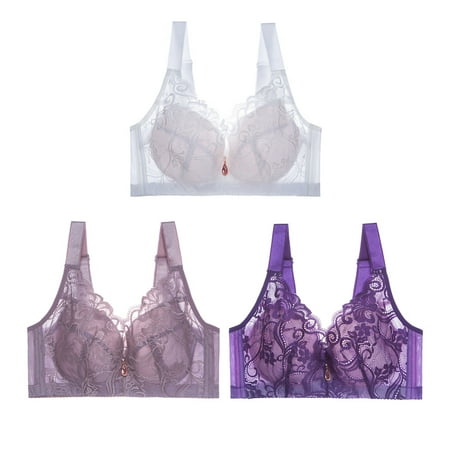 cuitcosohg Best Bras for Women 3PC Women s Thin Underwear Without Steel Ring Large Size Front Buckle Back Polyester Push Up Bras for Women
cuitcosohg Best Bras for Women 3PC Women s Thin Underwear Without Steel Ring Large Size Front Buckle Back Polyester Push Up Bras for Women
