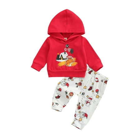 ZIYIXIN Infant Baby Boys Girls Christmas Outfits Santa Print Long Sleeve Hoodie Sweatshirt Tops + Long Pants Set Red 12-18 Months
ZIYIXIN Infant Baby Boys Girls Christmas Outfits Santa Print Long Sleeve Hoodie Sweatshirt Tops + Long Pants Set Red 12-18 Months